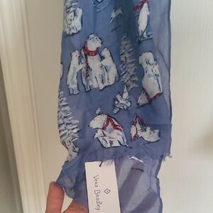 NWT Vera Bradley Blue Polar Bear Scarf